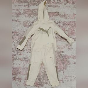 Puma Cream/Tan Hoodie Set